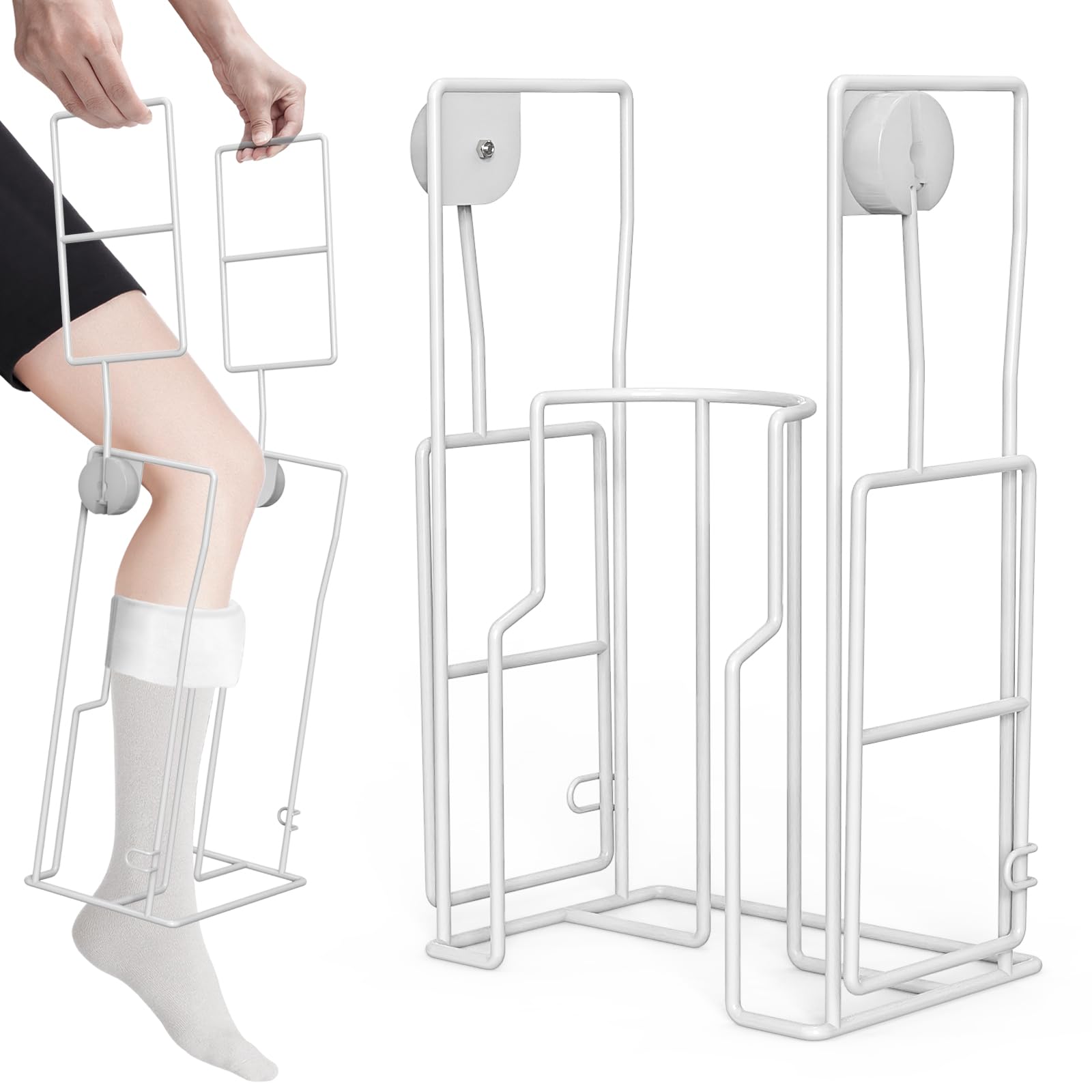 Strumpfdonner für Kompressionssocken, Kompressionssocken-Hilfsmittel für Senioren, Gerät zum Anziehen von Socken für Waden unter 38,1 cm, Kompressionssocken-Assistenzgerät, kein Biegen