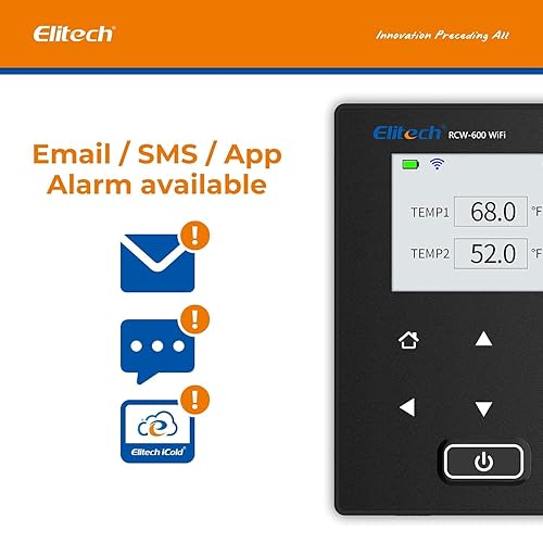 Miniatura 2 de Elitech Registrador de datos de temperatura grabadora digital monitor remoto inalámbrico almacenamiento WiFi RCW-600WIFI