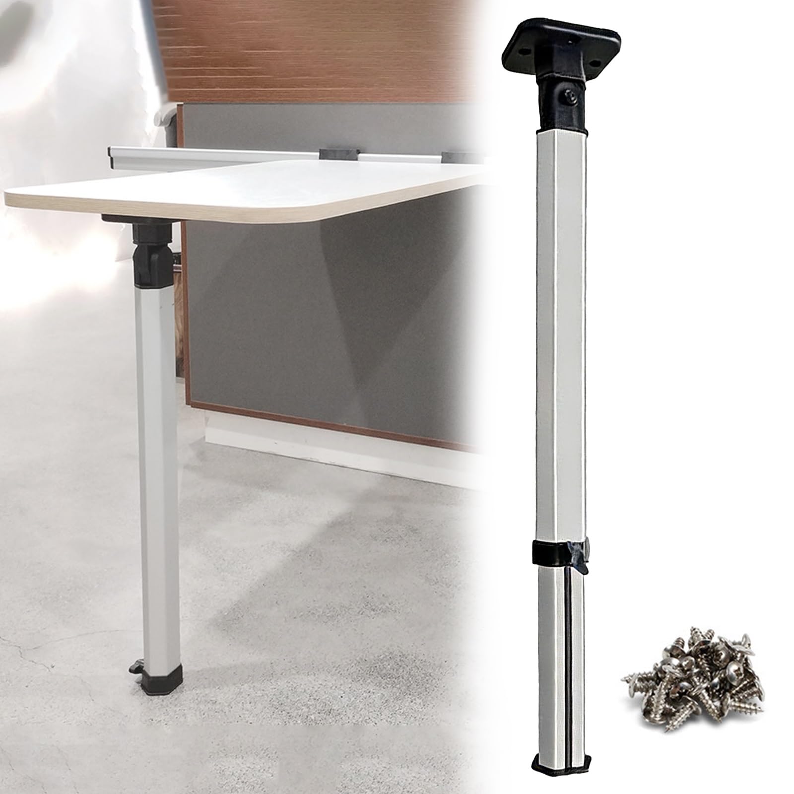 Regulowane Nogi Stołu Do Kampera, Składana Noga Stołu Ze Stopu Aluminium, Nogi Stołu Do Kampera Łodzi, Na Zewnątrz, Na Pomost I Pokład, W Zestawie Śruby Montażowe(78cm/31in)