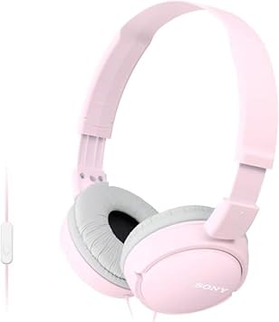 Sony Foldable Entry-level Headphones with Excellent Sound 30mm Driver with headset function pink