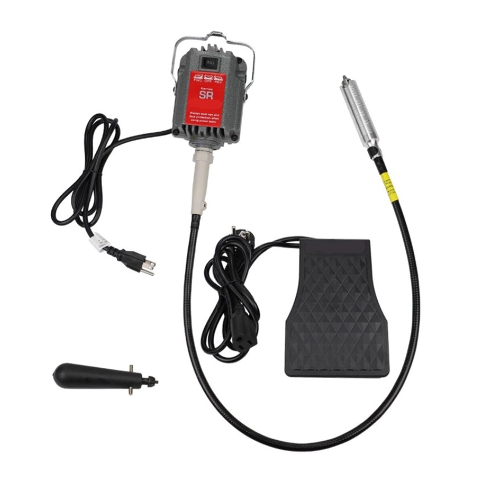 Ewsdsfs 220 Full Set Flexible Shaft Polishing Machine,Sr Grinder Flexshaft Rotary Hanging Motor,Burnishing Grinding Tool Kit(220)
