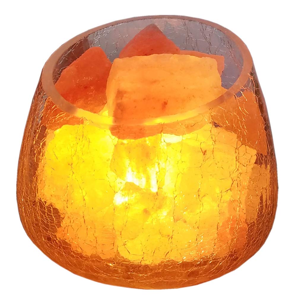 Sale lampada, alimentato da USB, sorgente luminosa LED Lampade di sale dell'Himalaya per notte decorativo 5V 5W luce bianca calda