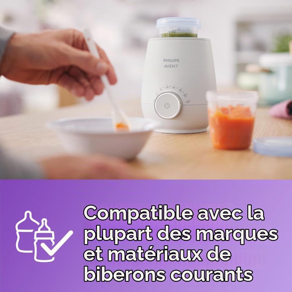Avent Philips Avent Chauffe-biberon Rapide avec contrôle Intelligent de la température et arrêt Automatique
