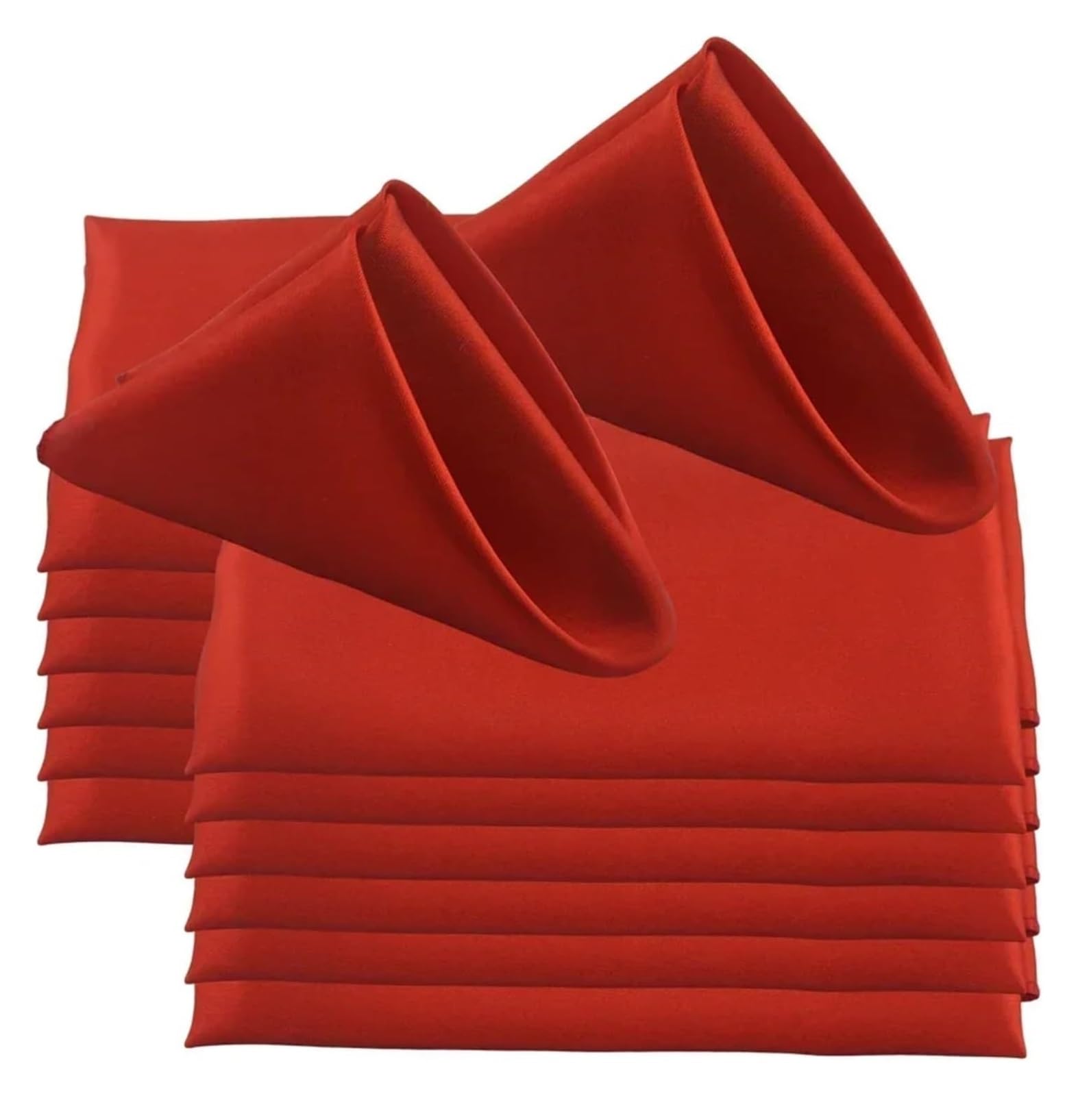 Cotton Table Napkins, Satin Table Napkins 50 Pieces 30x30cm Square Multicolor(Red)