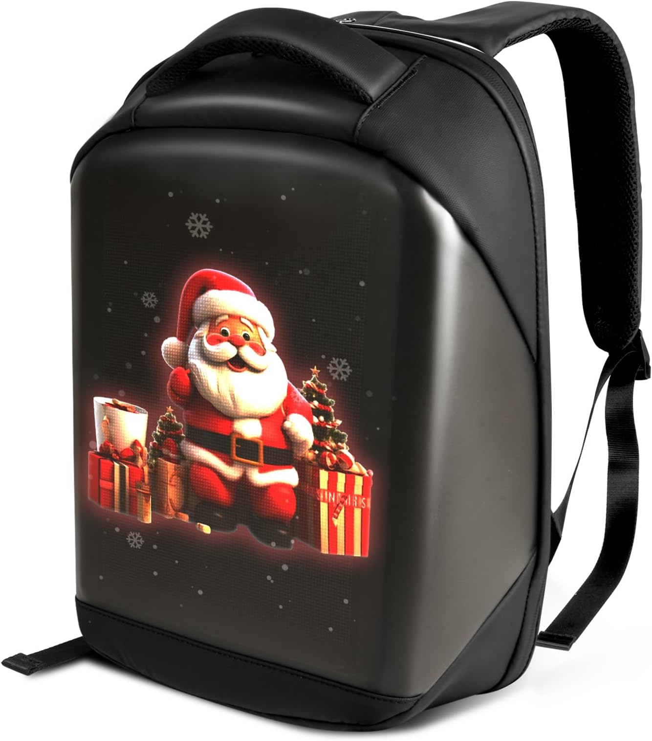 LED Backpack with Full-color Programmable Screen, App Control Laptop Backpack, Waterproof Luggage Bag for Camping Cycling Travelling, DIY Fashion Backpack