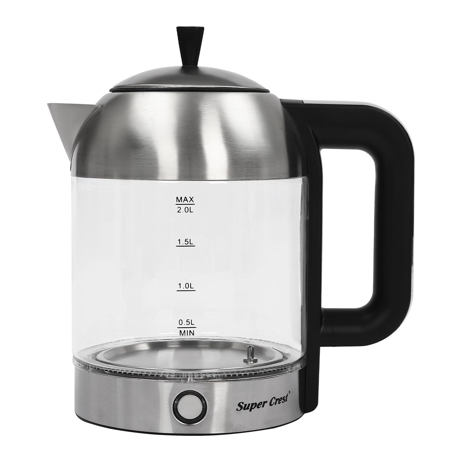 Elektrischer Glas-Wasserkocher, 1800W Teekanne mit Siebeinsatz, 2.5L + 1L Zwei Kannen, Thermofunktion, Glaswasserkocher für Tees, Blumentee
