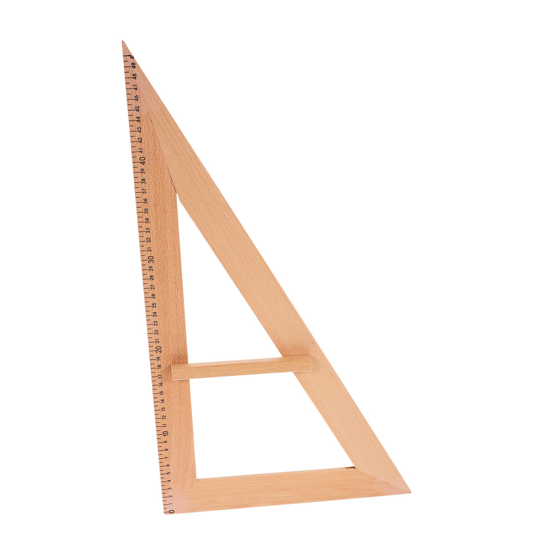 Regla Triangular de Madera con Mango Ergonómico para Alta Precisión