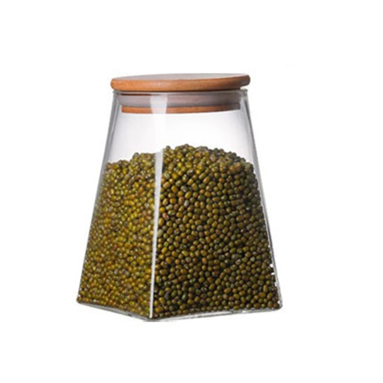 Kaffeebohnen Vakuumversiegelter Tank Transparentes Glas Lebensmittelvorratsgläser Haushaltsluftabsaugung Luftdichter Behälter für Kaffeebohnen, Zucker(550ml)