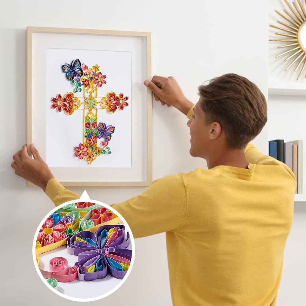 Kit Complet De Quilling Papillon Et Fleurs 3D - 360 Bandes De Papier + Outils Pour Débutants