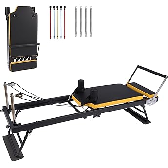 Pilates Reformer, Home Workout Pilates Machine & Equipment Suitable for Advanced and Beginners Users, Up to 330 Lbs Weight Capacity