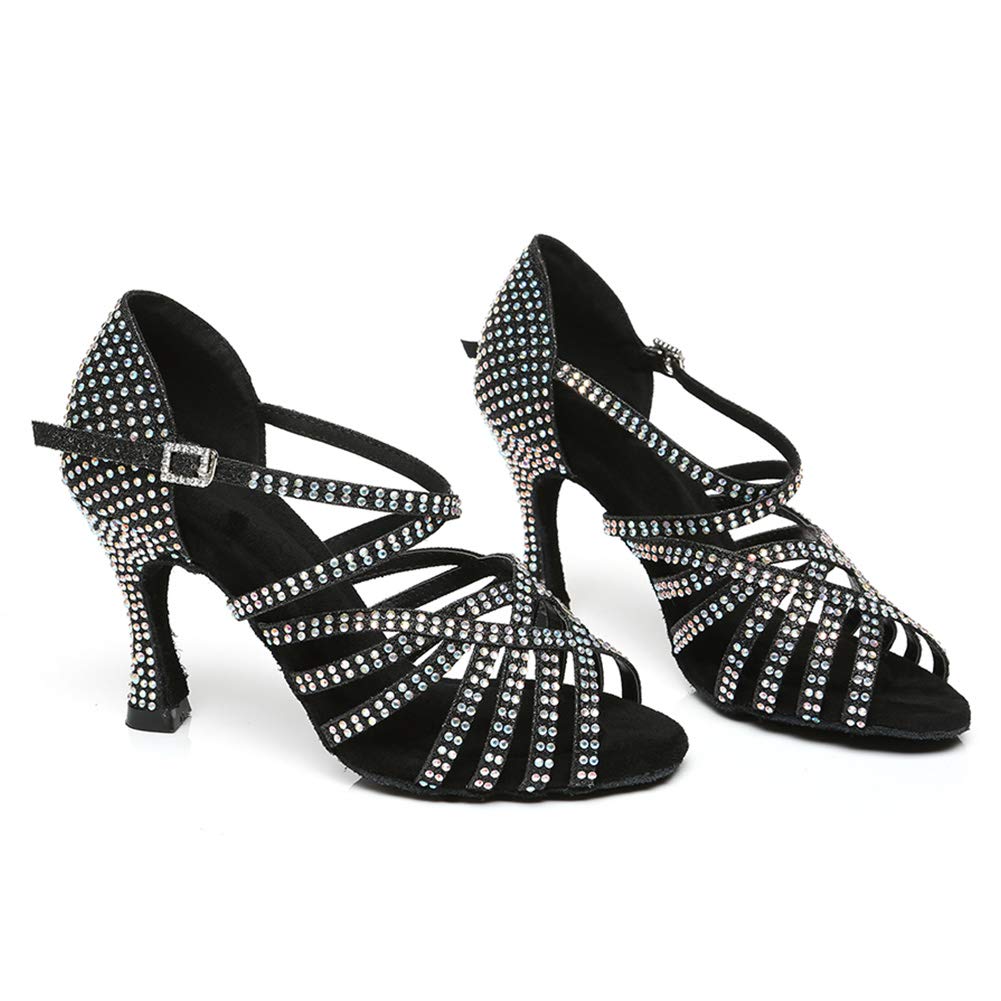 HRYOL Latino buty na studniówkę kobiety z rhinestone buty do tańca salsa i Bachata