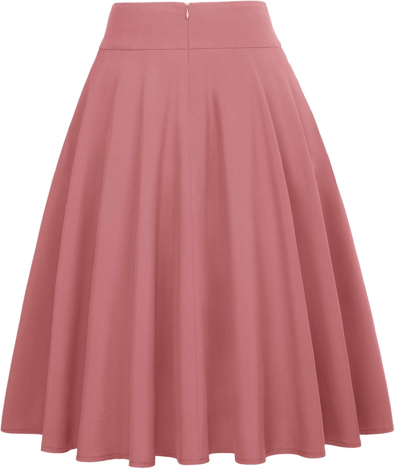 Belle Poque Women's High Waist A-Line Pockets Skirt Skater Flared Midi Skirt Vinage Skirt - Image 4