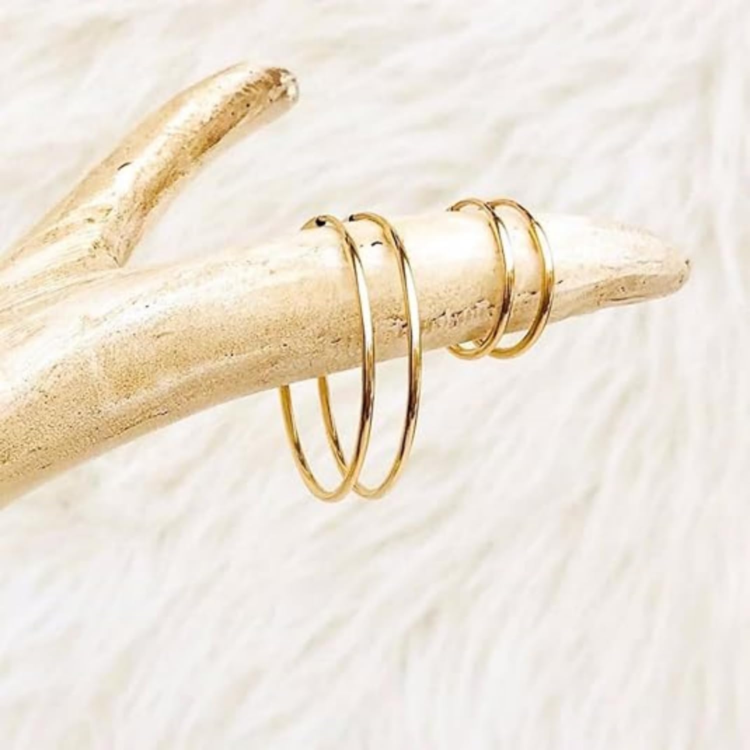 Solid 14k Gold Hoop Earrings for Women,2mm Tube Gold Hoop Earrings 14k Real | Flex Continuous| 20mm-60mm (0.8-2.8 Inch) Diameter (60mm)