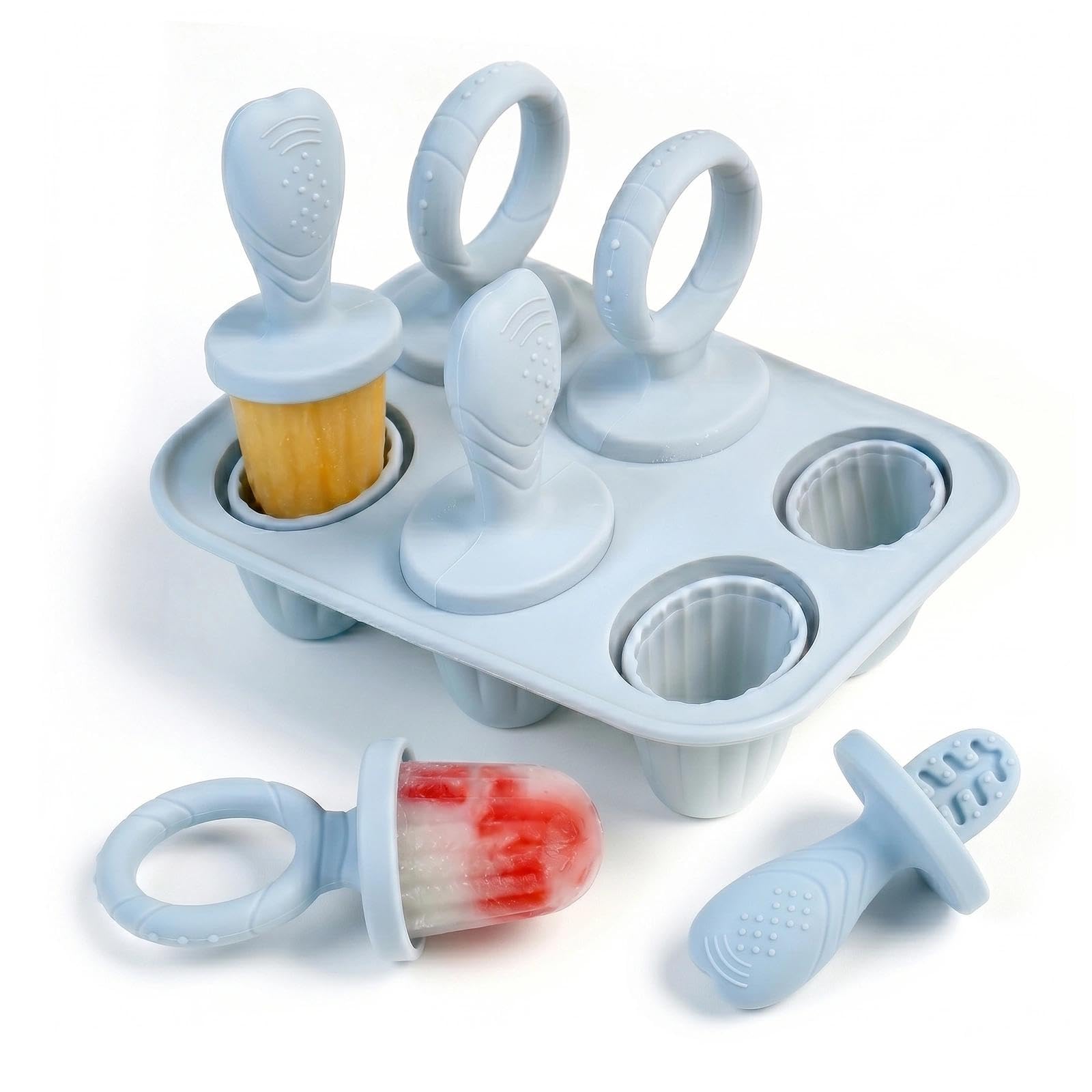Mini Silicone Ice Lolly Moulds with Sticks for Toddlers, 6x17ml, BPA-Free — image 1