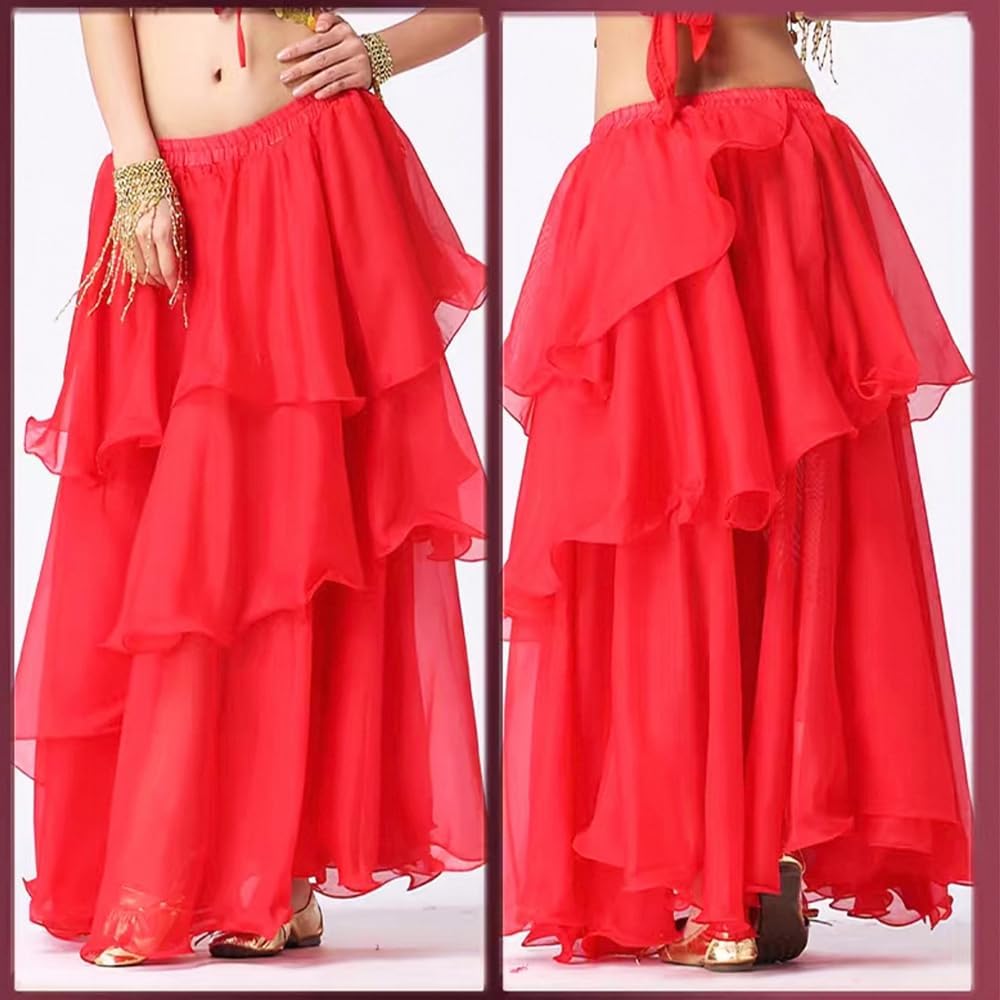 Chiffon Belly Dance Skirt Belly Dancing Costume - Image 4