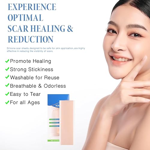 Miniatura 2 de Hojas de silicona para cicatrices, 5 unidades, cinta de silicona para cicatrices de 30 pulgadas, tiras de eliminación de cicatrices sin dolor,