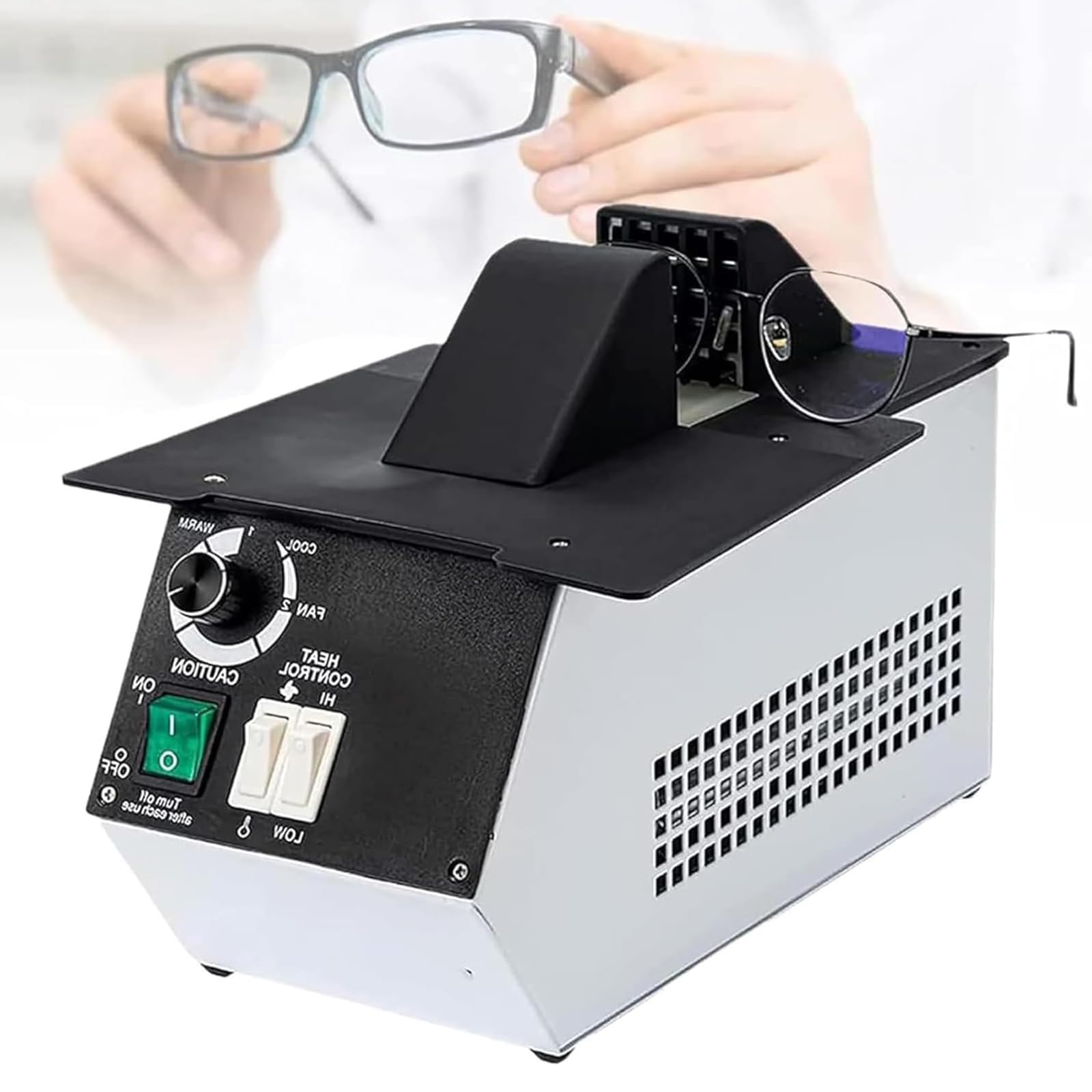 Chauffage de monture de lunettes appareil air chaud froid réglable pour opticien