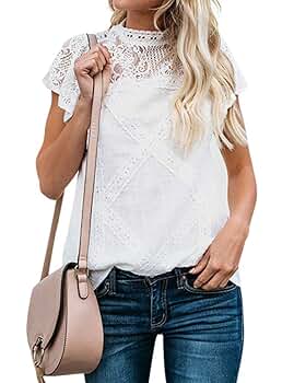 トップス Turtle Neck Lace Patchwork Tops Women Vintage Lace Patchwork Turtle Neck Top for Women Pack