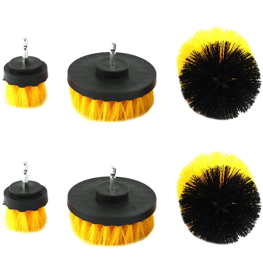 Hndhbfgrt 6Pcs Eletric Tile Grout Power Scrubber Cleaning Tub Cleaner Combo Tool for Power Tools