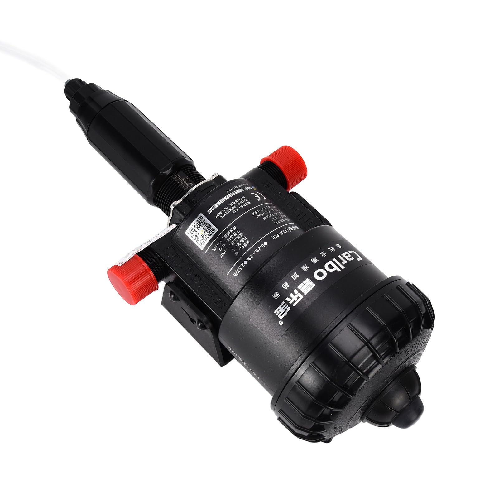 Dosificador de inyector de fertilizante Dispensador de líquido proporcional ajustable de alta precisión para riego agrícola y cría de plástico 38 Cm 1587 G (Negro)