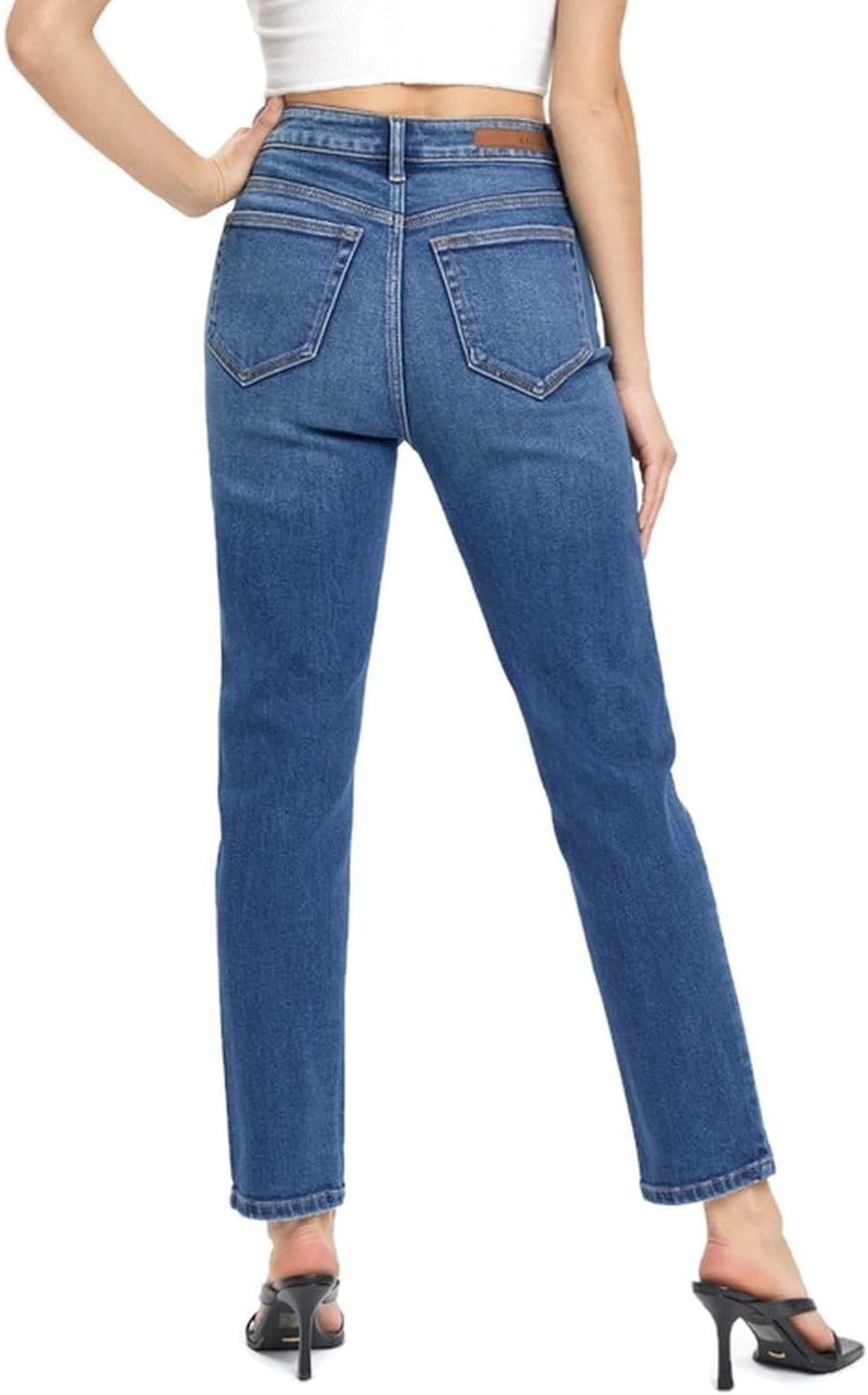 Cello Jeans Women's Classic High Rise Slim Straight Jeans