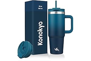30 oz Tumbler with Handle and 2 Straws: A Quenching Hydration Companion