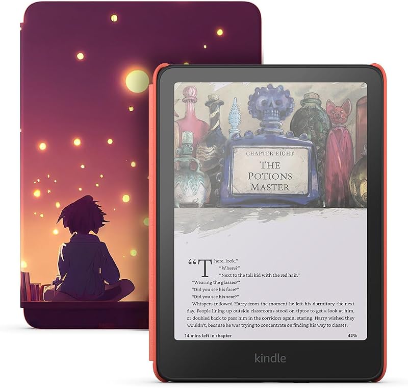 Kindle Colorsoft Kids 16 GB (newest model) – Lightweight, compact, and designed for reading—no apps, videos, or games. – with cover, Starlight Reading