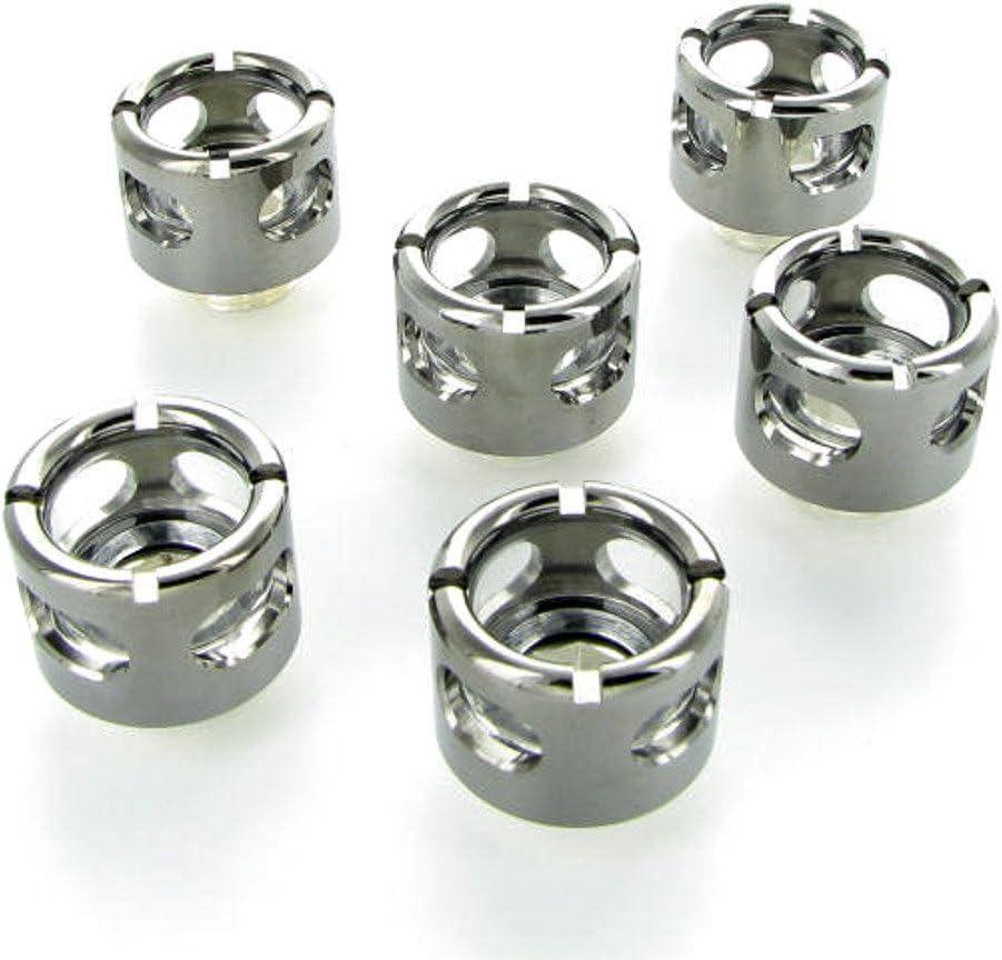 Monsoon Hardline 16/13mm (ID 1/2" OD 5/8") Anschraubtülle Sixpack - Black Chrome