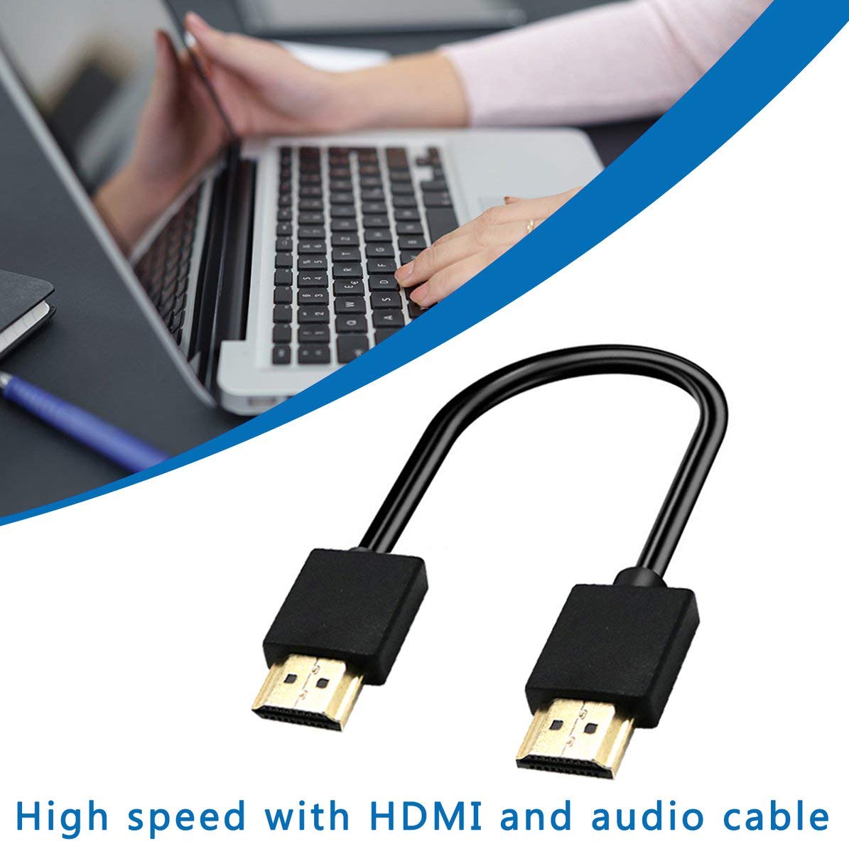 Monllack 1 Cable HDMI 2.1 4K 1536Khz Hdmi de Alta Velocidad 4K 60Hz Uhd HDR 18Gbps Cable Hdmi Converter HDTV Proyectores (Negro)
