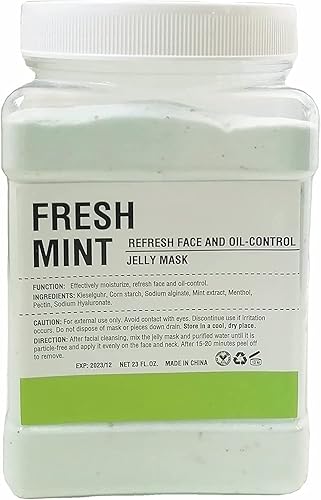 Máscara facial de menta de gelatina, bikini, máscara de exfoliación de área de axilas - 30 sabores diferentes - hogar y tamaño profesional 23 onzas,