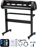 Vista 11 de VEVOR Cortadora de vinilo, plotter de corte de vinilo de 710 mm con soporte, velocidad y fuerza ajustables para plotter de vinilo de fabricación
