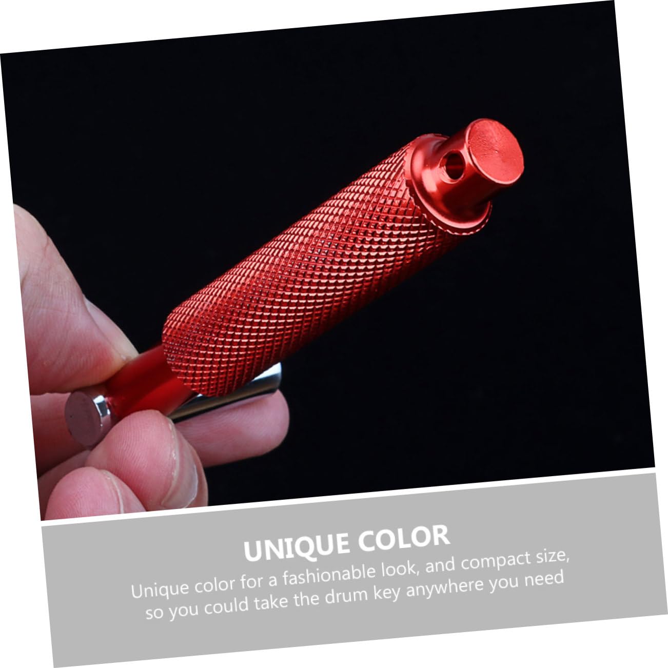 NULYLU Metal Drum Tuning Tool Knurled Drum Wrench Key Easy Loading/unloading Red