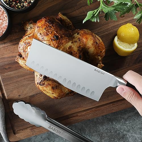 Babish 6.5-Inch Forged Cleaver Knife – High-Carbon 1.4116 German Steel Full Tang Kitchen Knife for Heavy-Duty Chopping and Slicing - Thumbnail 2