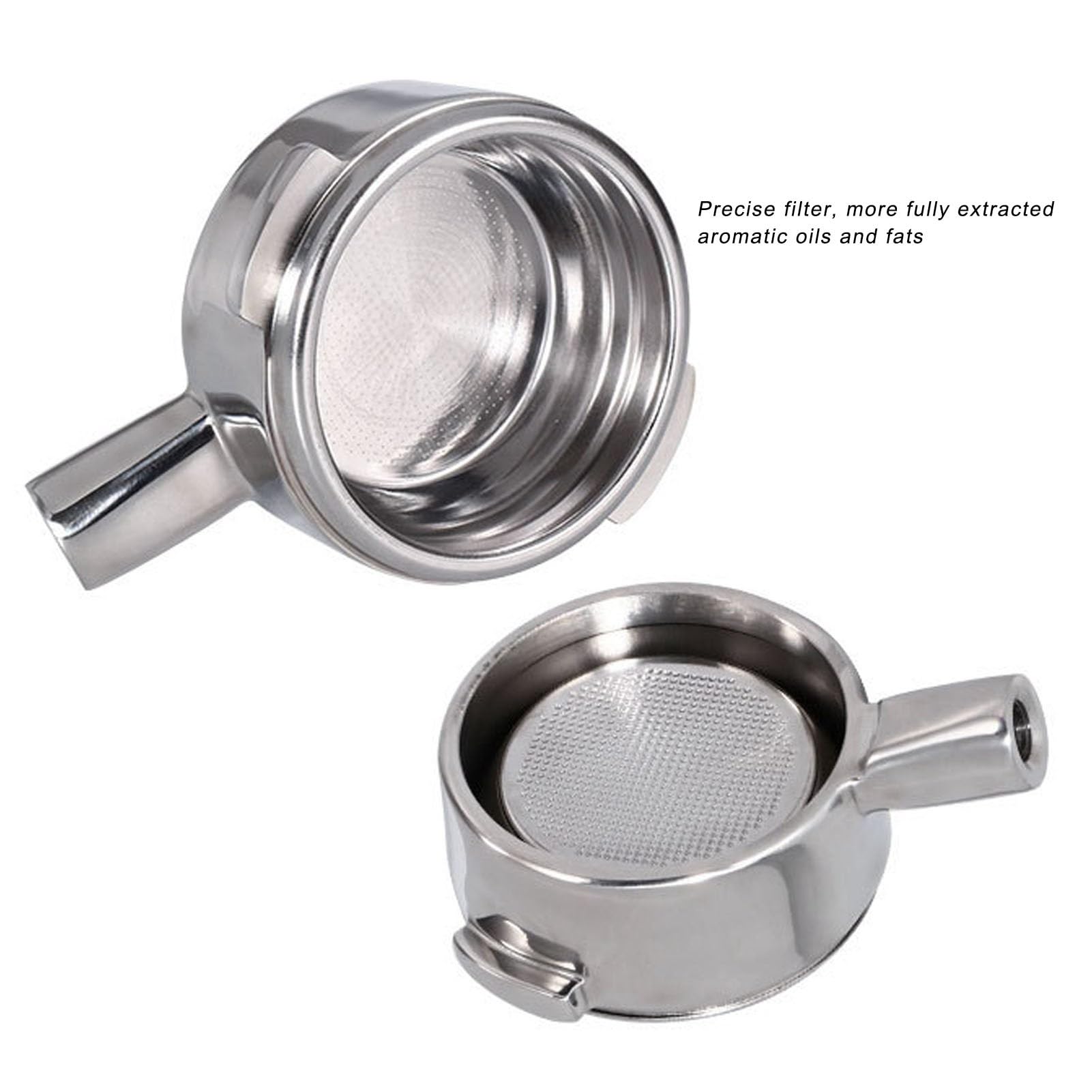 Portafiltro de café, portafiltro de 3 orejas con cesta de filtro de 58 mm for cafetera Nuova, mango de portafiltro de 58 mm, portafiltro sin fondo desmontable de acero inoxidable (un palo de rosa negr