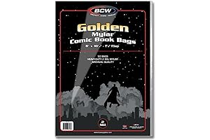 BCW Golden Mylar Comic Bags for Golden Age Comics - 1.5 Inches Flap
