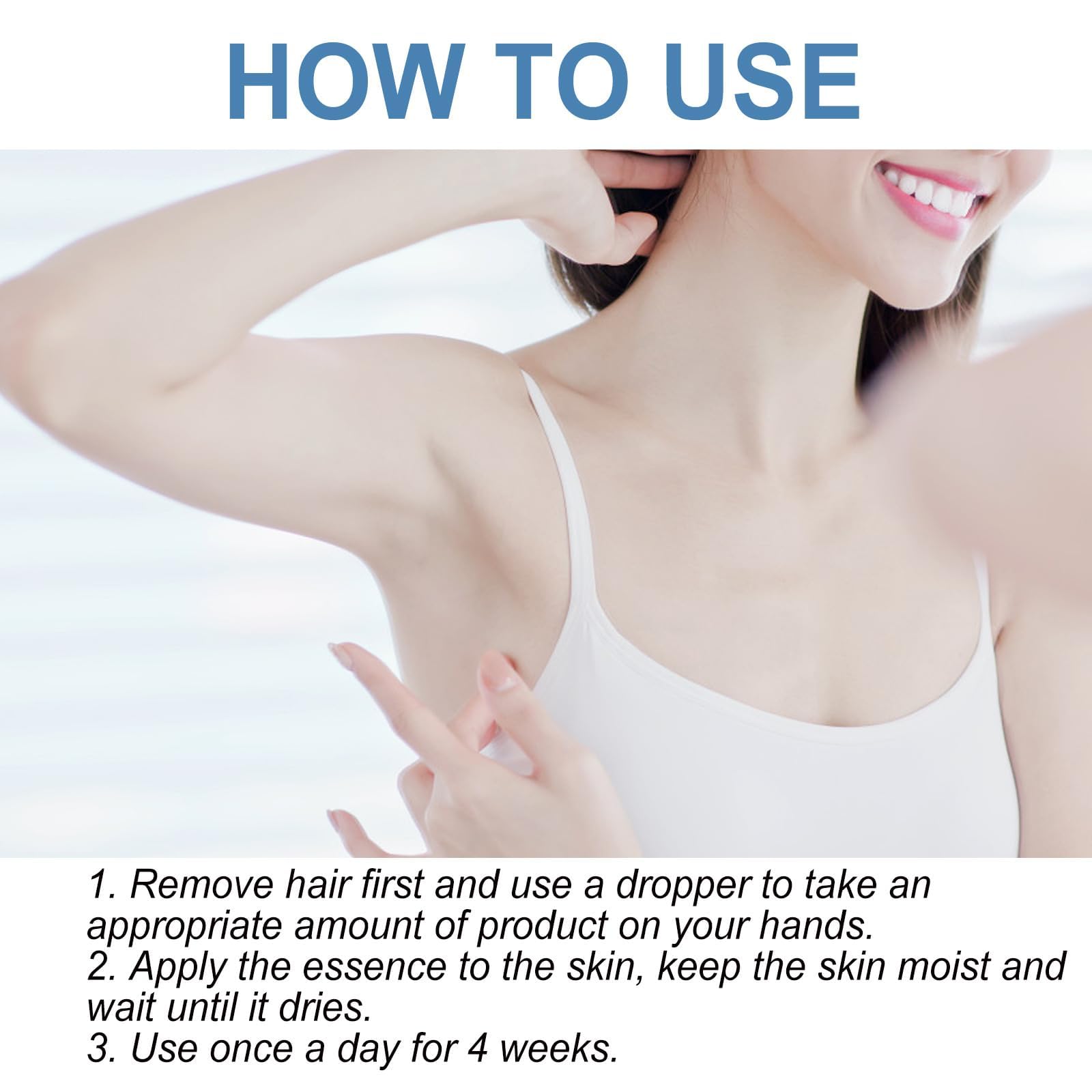 Tratamiento natural para el vello facial en el hogar con síndrome de ovario poliquístico, suero inhibidor para la depilación facial, suero para detener el vello facial (2pcs)