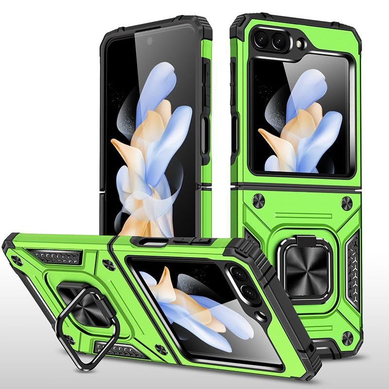 Coque Galaxy Z Flip 5 verte antichoc pour éviter les chutes