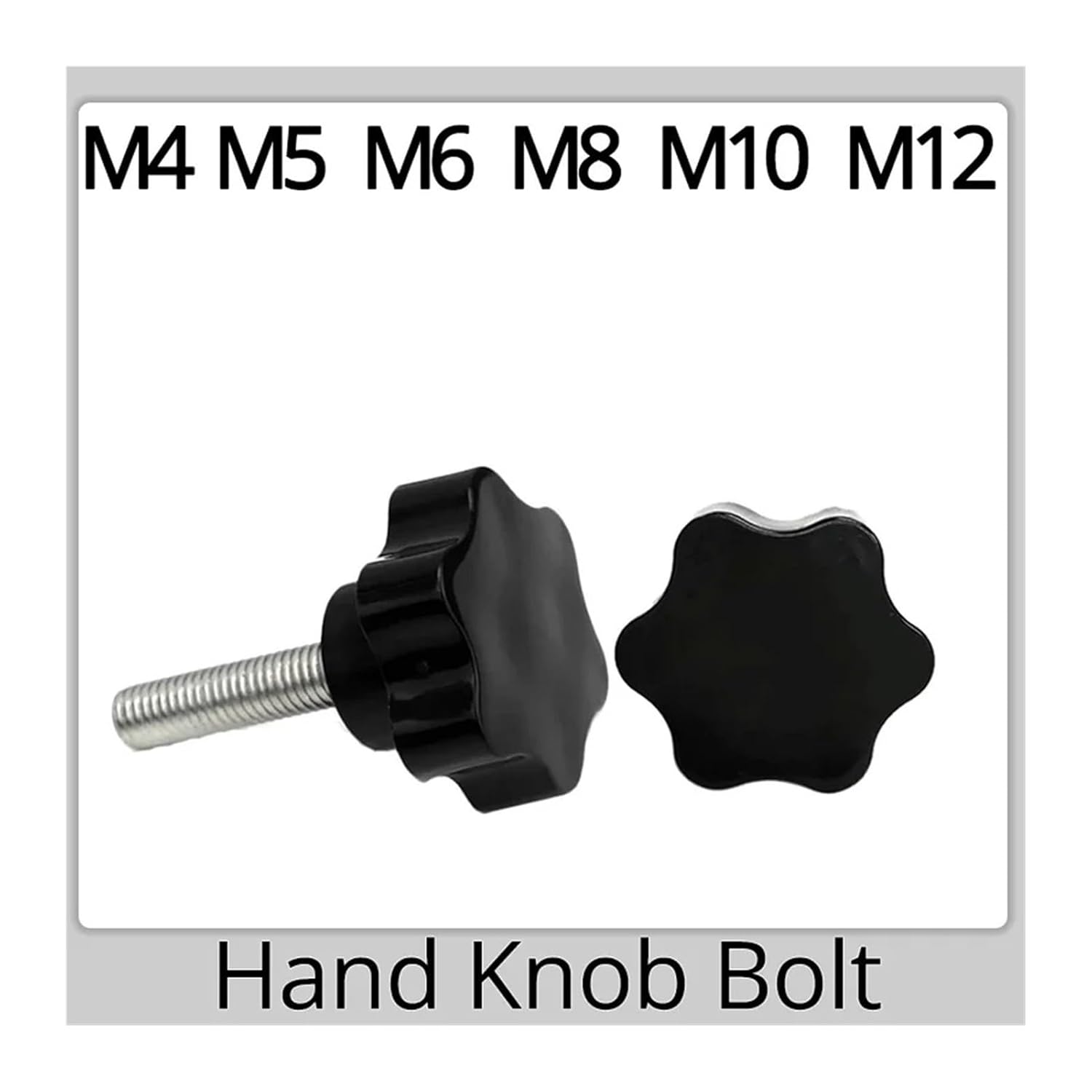 M4 M5 M6 M8 M10 304 Stainless Steel Hand Knob Screws Bolt Plastic Star Shape Head Thread Clamping Thumb Handle Machine Screw(45mm (5pcs),M10 (Head 38mm))