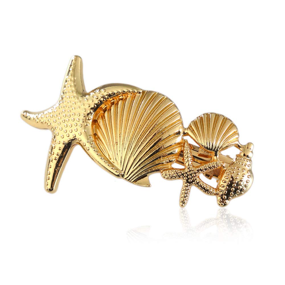 YAZILIND Simple Starfish Shell Shape Spring Big Hair Clips Hairpins Accessories Exquisite Hair Clips for Women