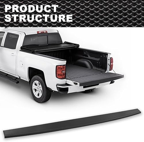 Miniatura 2 de Tapa de moldura para portón trasero, protector superior compatible con Chevy Silverado GMC Sierra (1500) 2014-2018/Compatible con Chevy Silverado