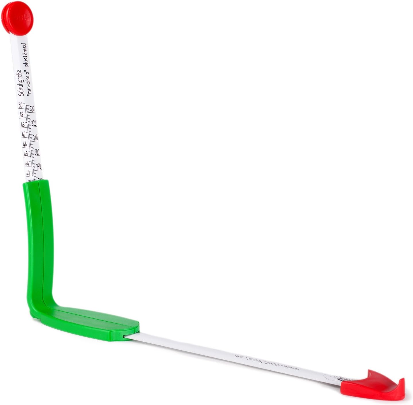 plus12med: foot AND shoe fitting device (diabetic version), tape measure shows EU-sizes and millimeters