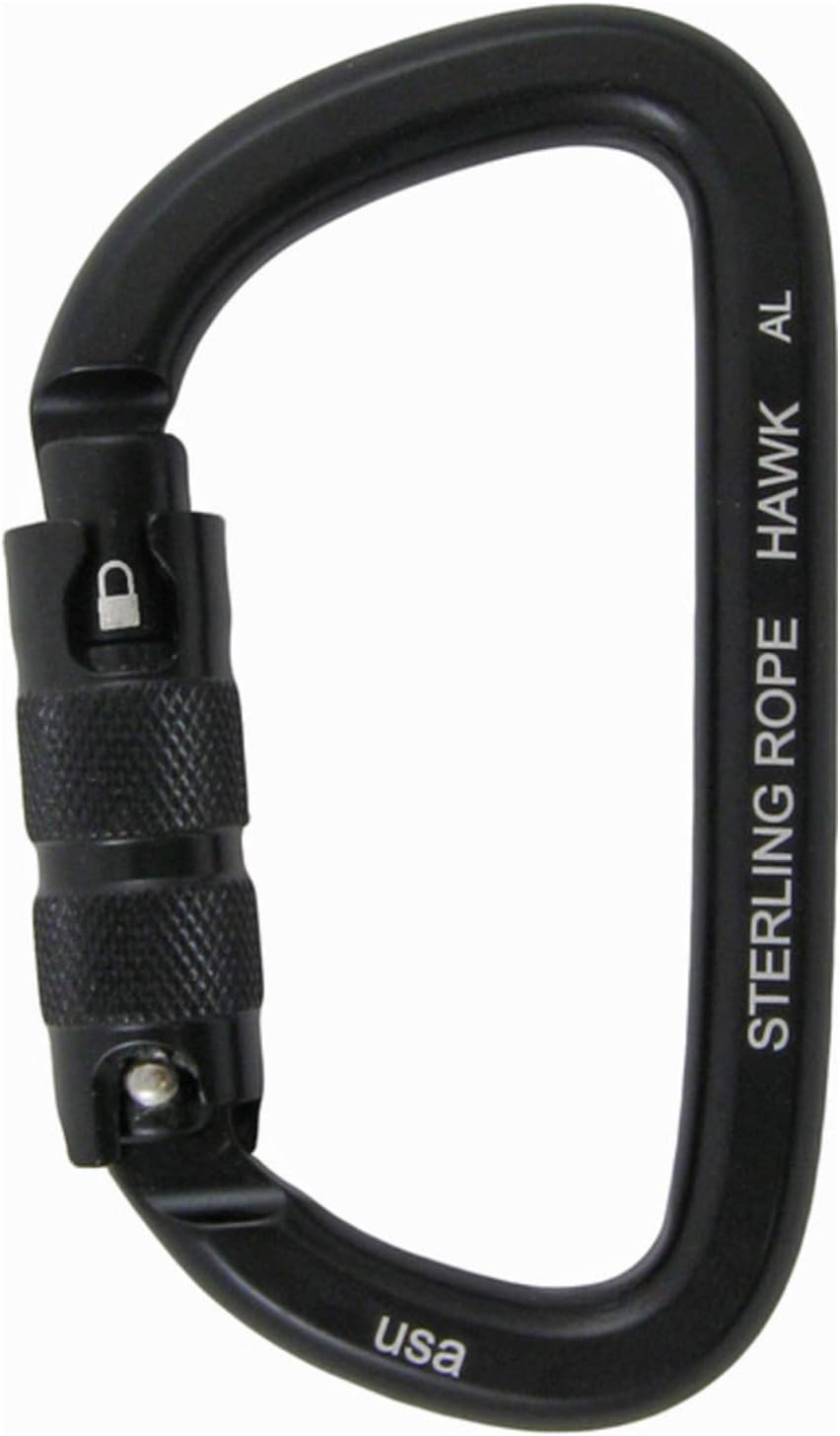 Hawk Autolock Asymmetrical D Carabiner Gold
