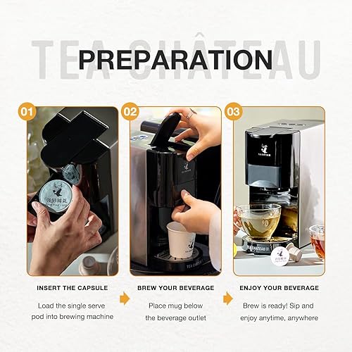 Miniatura 8 de TEA CHÂTEAU Matcha Latte - Cápsulas de leche entera de azúcar morena en polvo de Okinawa, compatible con máquinas Nescafe DG, 10 cápsulas (paquete