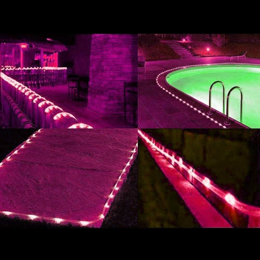 Solar Garden Lights, 100 LEDs 40ft Solar Rope Lights Waterproof Outdoor Copper Wire, 8Lighting Modes Solar Lights Outdoor Garden for Patio, Fence, Wedding Decor (Pink)