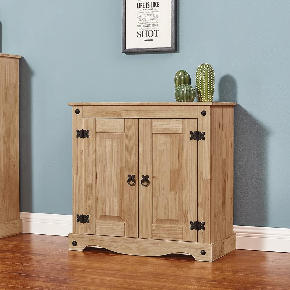 Corona Mexican Pine Large Sideboard 2 Drawers & 2 Doors Rustic