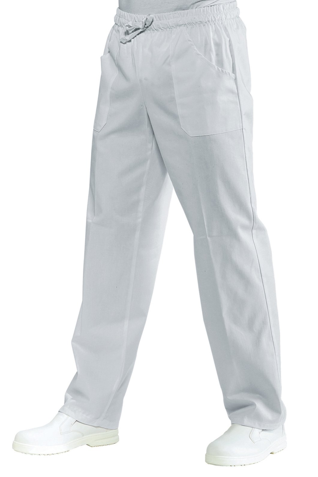 Isacco 044070 Pantalone con Elastico, Taglia XL, Bianco