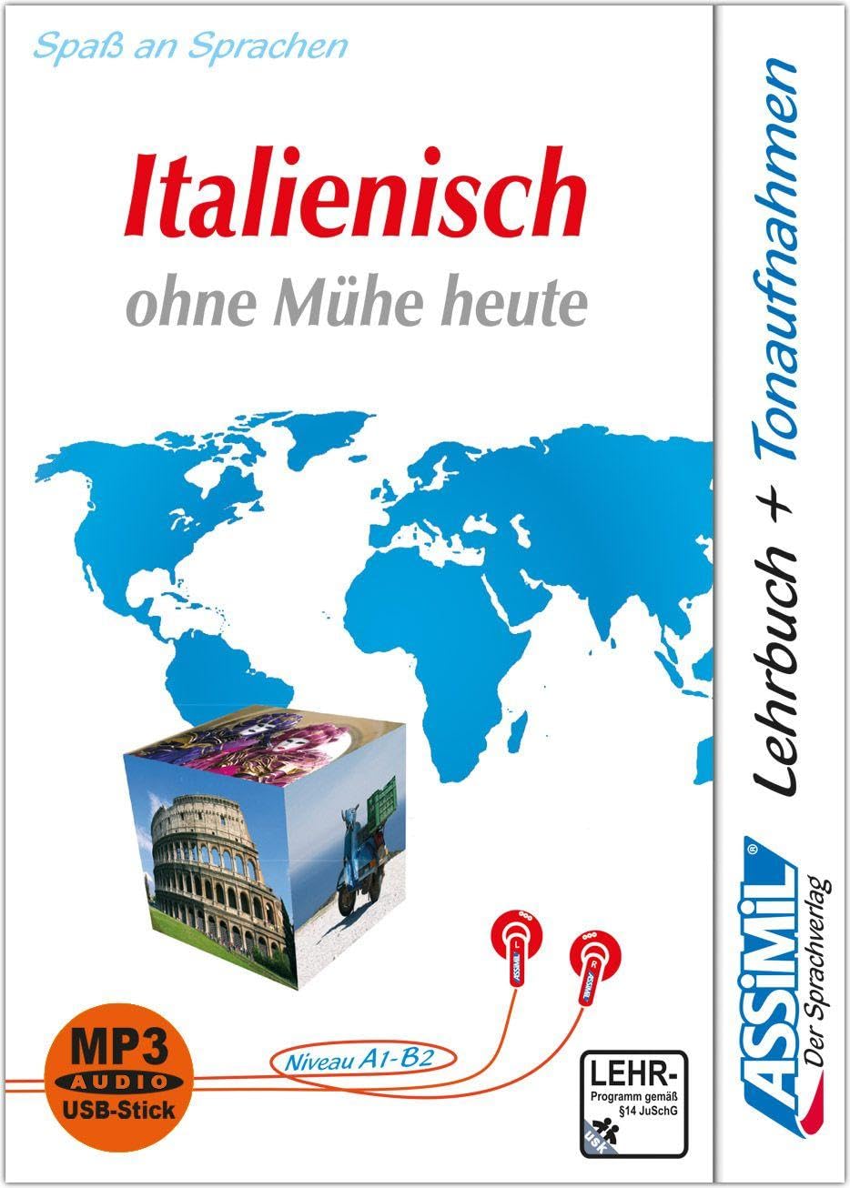 ASSiMiL Italienisch ohne Mühe heute - MP3-Sprachkurs mit USB-Stick - Niveau A1-B2: Selbstlernkurs für Deutschsprechende, Lehrbuch + MP3-Audiodateien auf USB-Stick