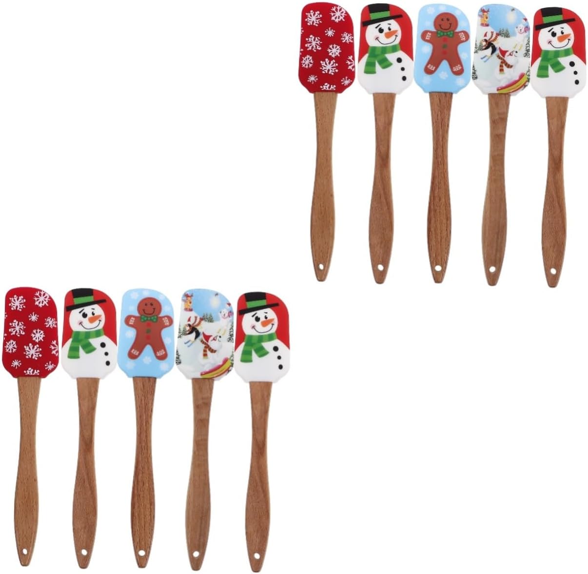 ABOOFAN 10 Pcs Silicone Cream Spatula Christmas Cream