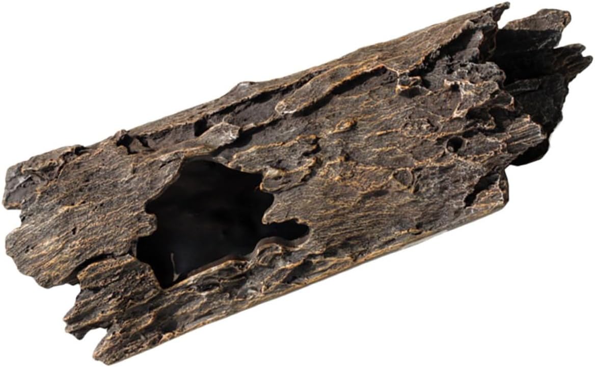Aquarium Decorative Trunk Artificial Tree Stump for Fish Tank Realistic Resin Design Hiding Cave for Betta and Fish Aquarium Landscape Ornament
