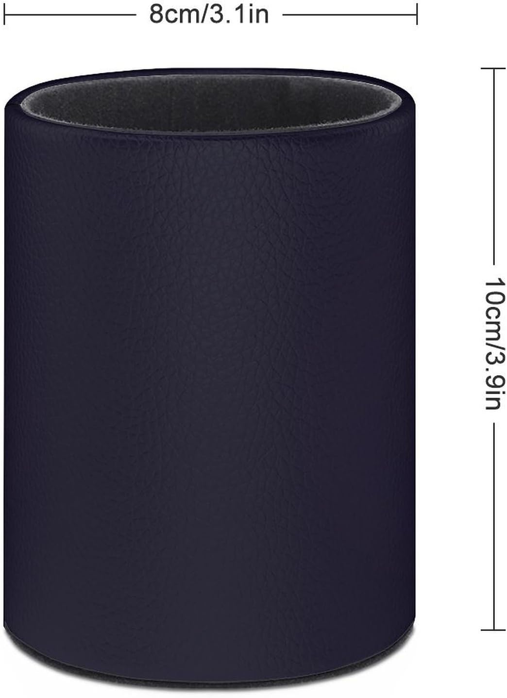 Gradient Music PU Leather Round Pen Holder for Home Office image 2